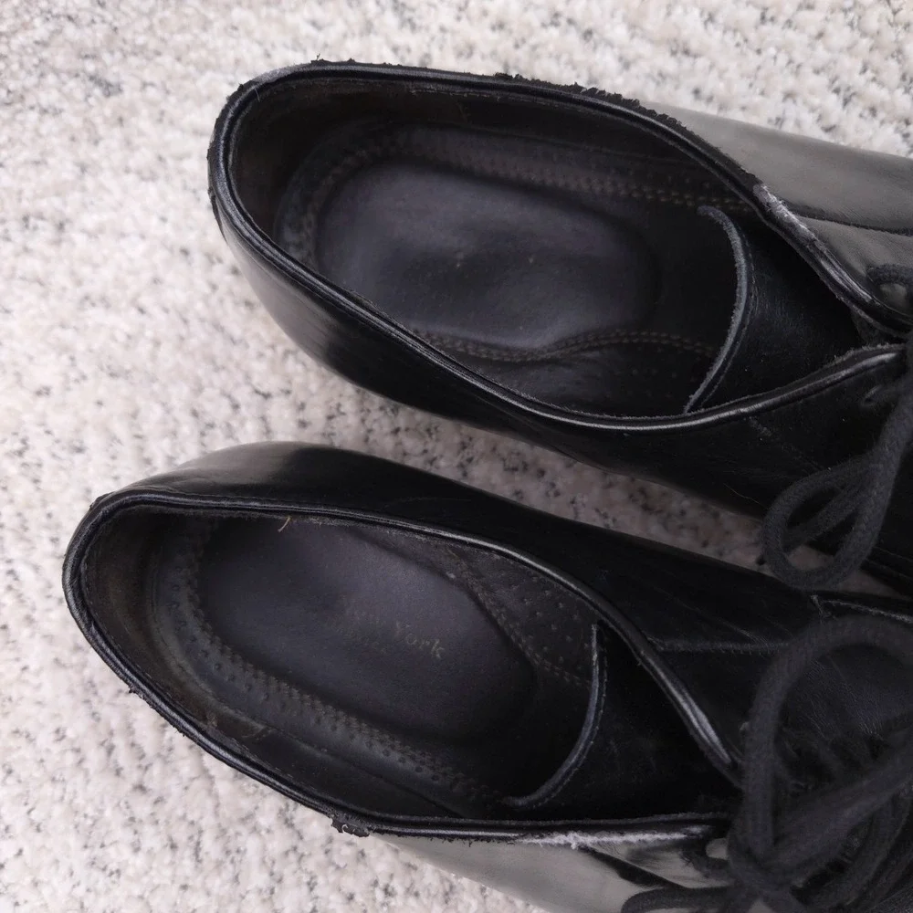 To Boot New York Shoes Mens Size 11 Cap Toe Black Dress Lace Up Leather Oxford